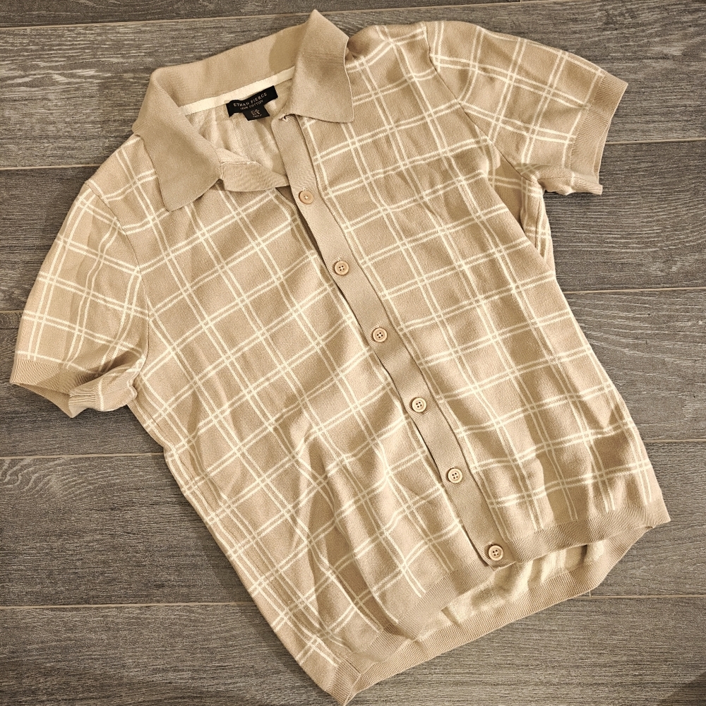 Beige Sweater Polo